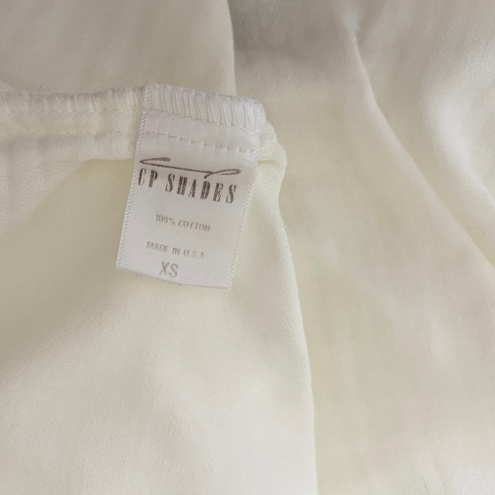 CP SHADES Swingy Gauze Off White Top Blouse Coastal Raglan Gauzy Solid X-Small - Picture 11 of 13